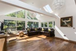 Sunroom extension on flat roof at Back Road Dunbar